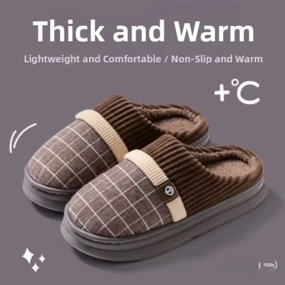 Men’s CozyGrip Fur-Lined Anti-Slip Winter Slippers