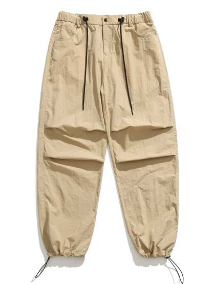 Elastic Waist Parachute Pants-Mitchell Shoes