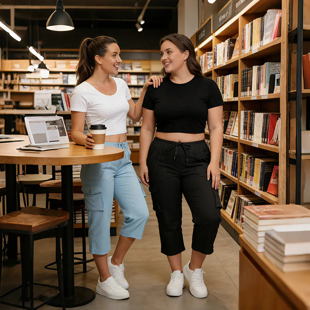 ✨✨Womens Lightweight Capris Hiking Pants 6 Pockets Quick Dry Cargo Outdoor Trip Loose Shorts COMFY MOMS OVER 30