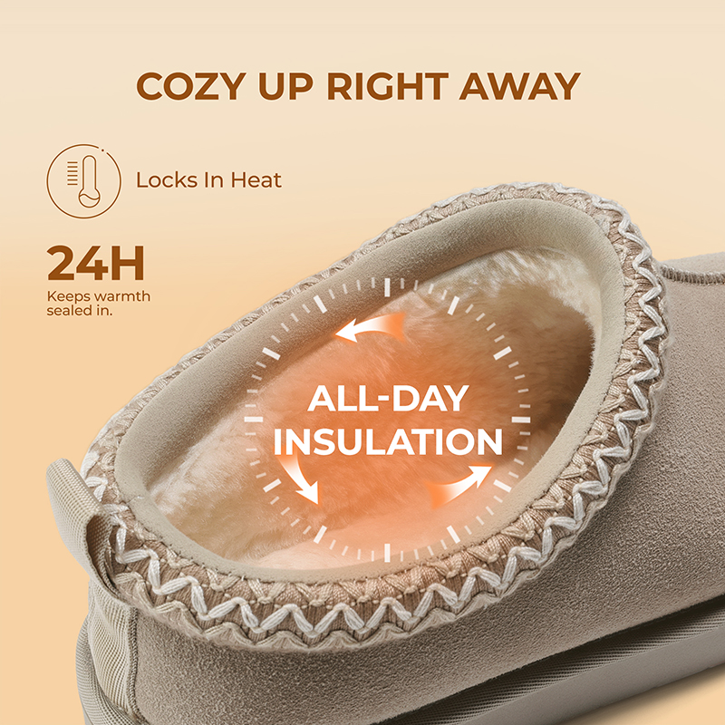 Embroidered Trim Cozy Fuzzy Lined Slippers