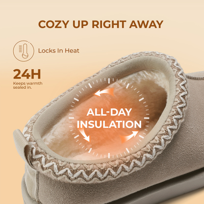 Embroidered Trim Cozy Fuzzy Lined Slippers