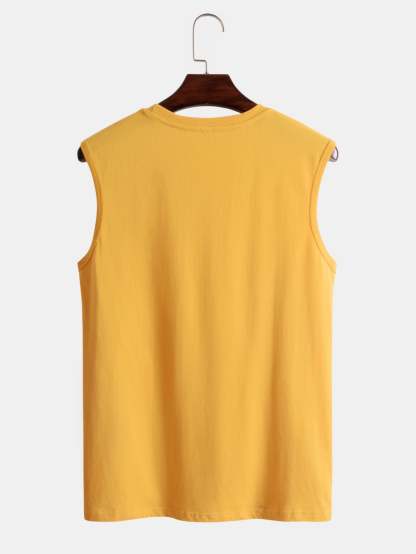 Palm Tree and Letter Print Tank Top-Mitchell Shoes