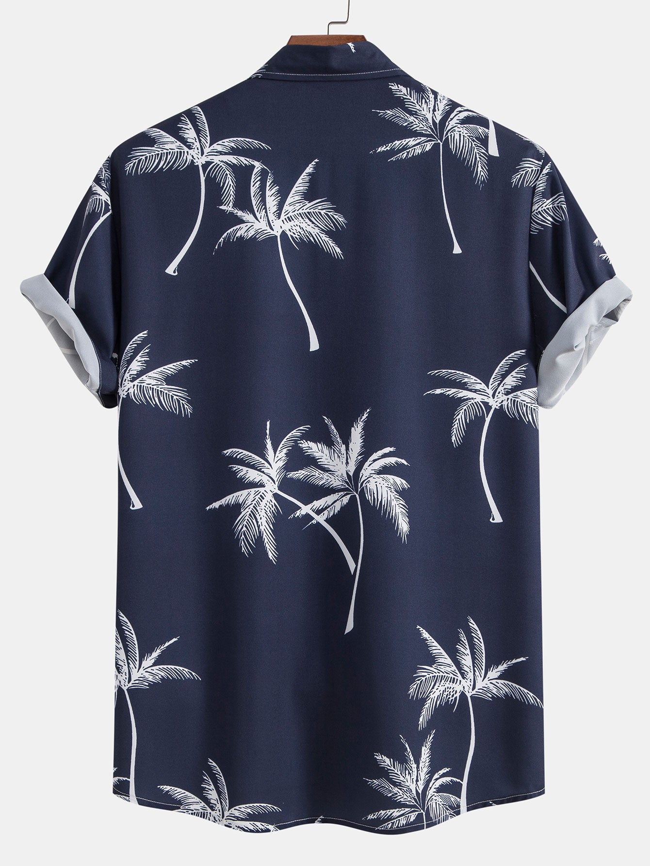 Palm Tree Print Button Up Shirt-Mitchell Shoes