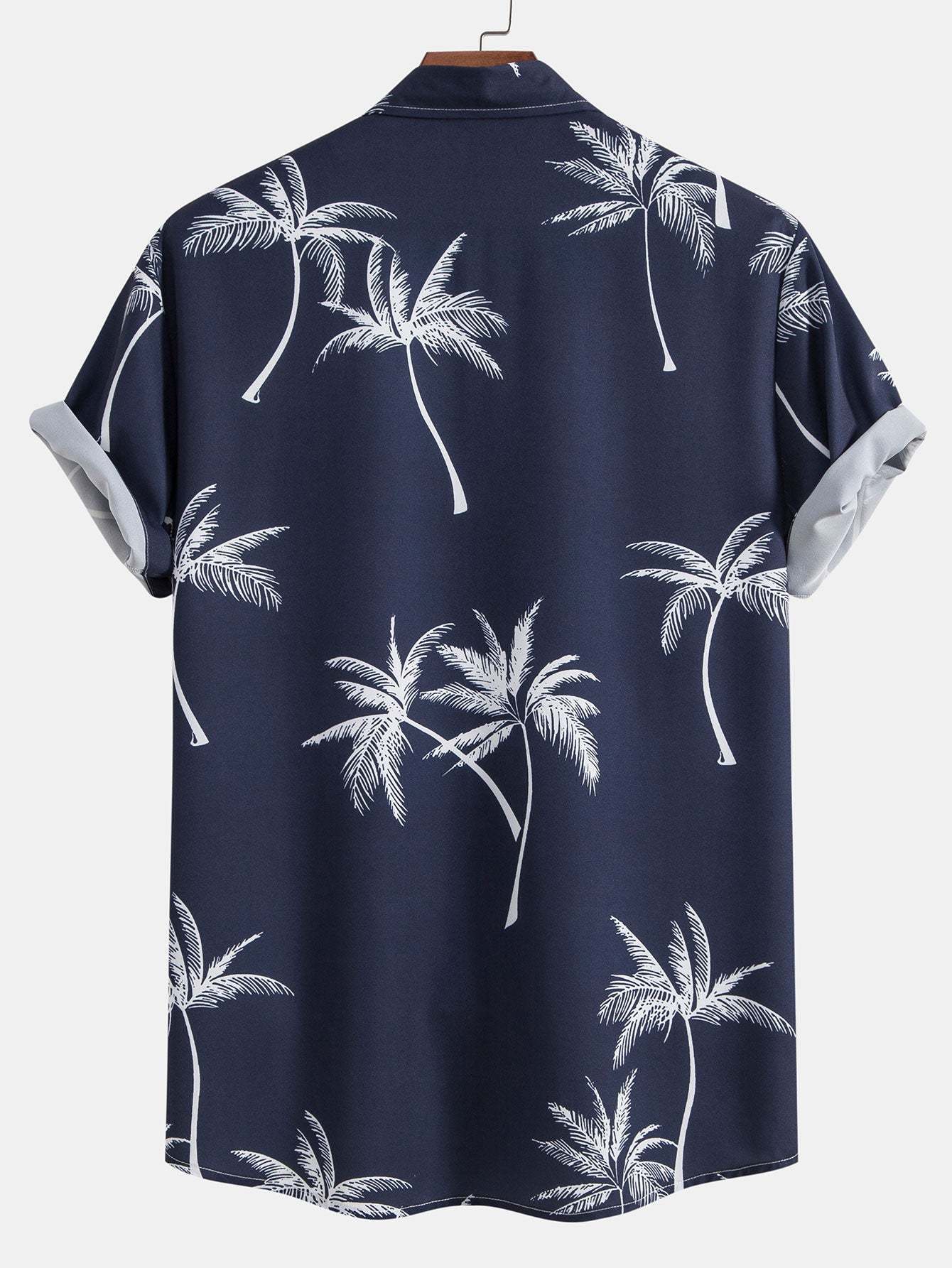 Palm Tree Print Button Up Shirt-Mitchell Shoes