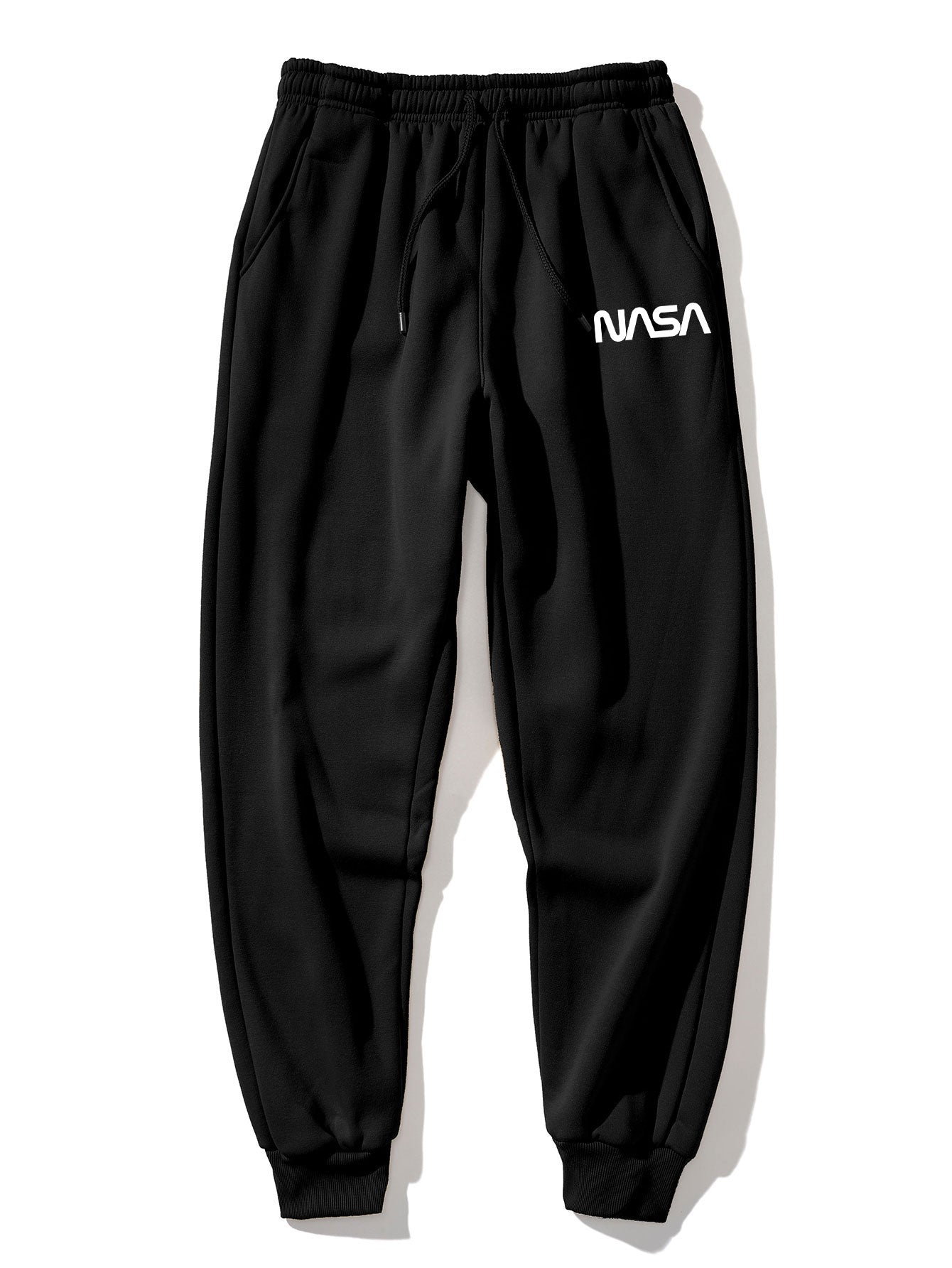 NASA Bear Print Raglan Sleeves Sweatshirt & NASA Print Jogger Pants-Mitchell Shoes