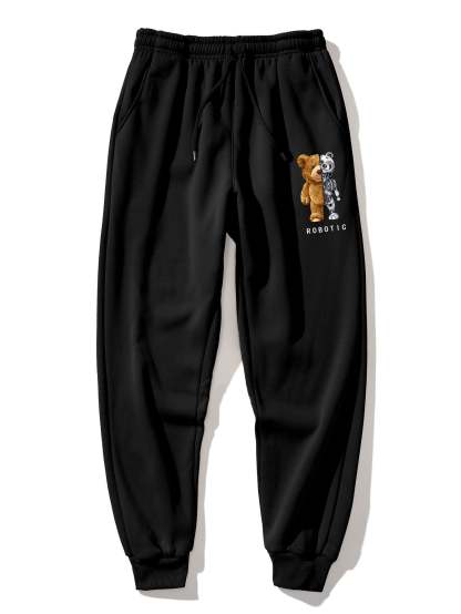 Robot Bear Graphic Hoodies & Jogger Pants-Mitchell Shoes