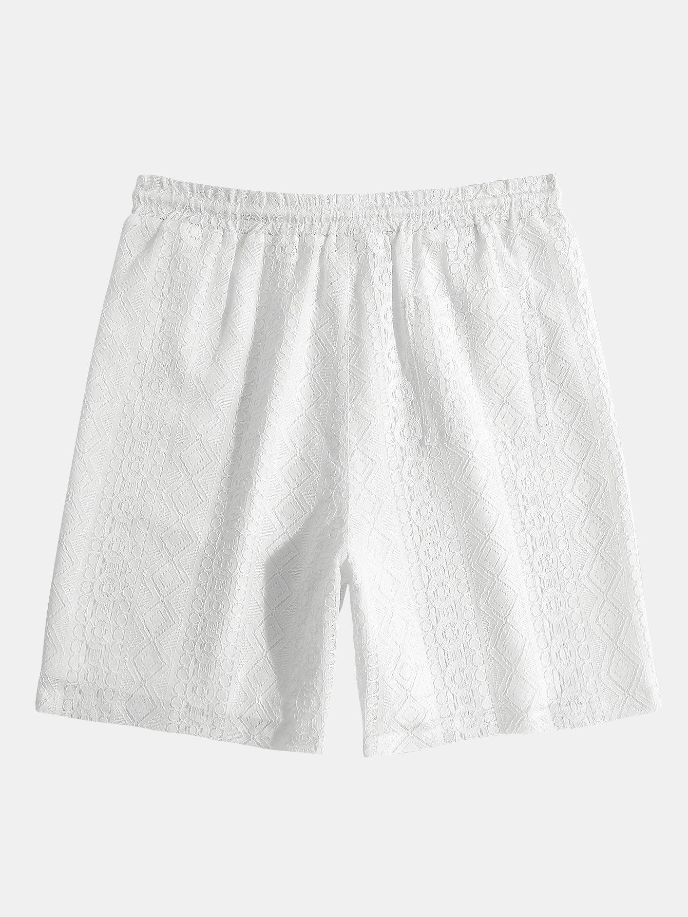 Geometry Textured Cuban Shirt & Shorts-Mitchell Shoes