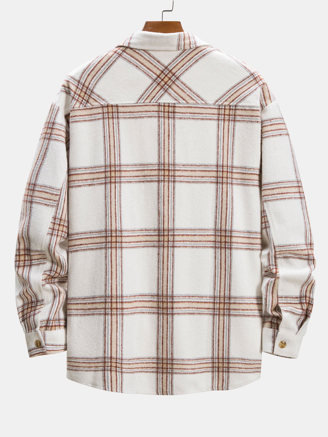 Flannel Plaid Overshirt With Pocket-Mitchell Shoes