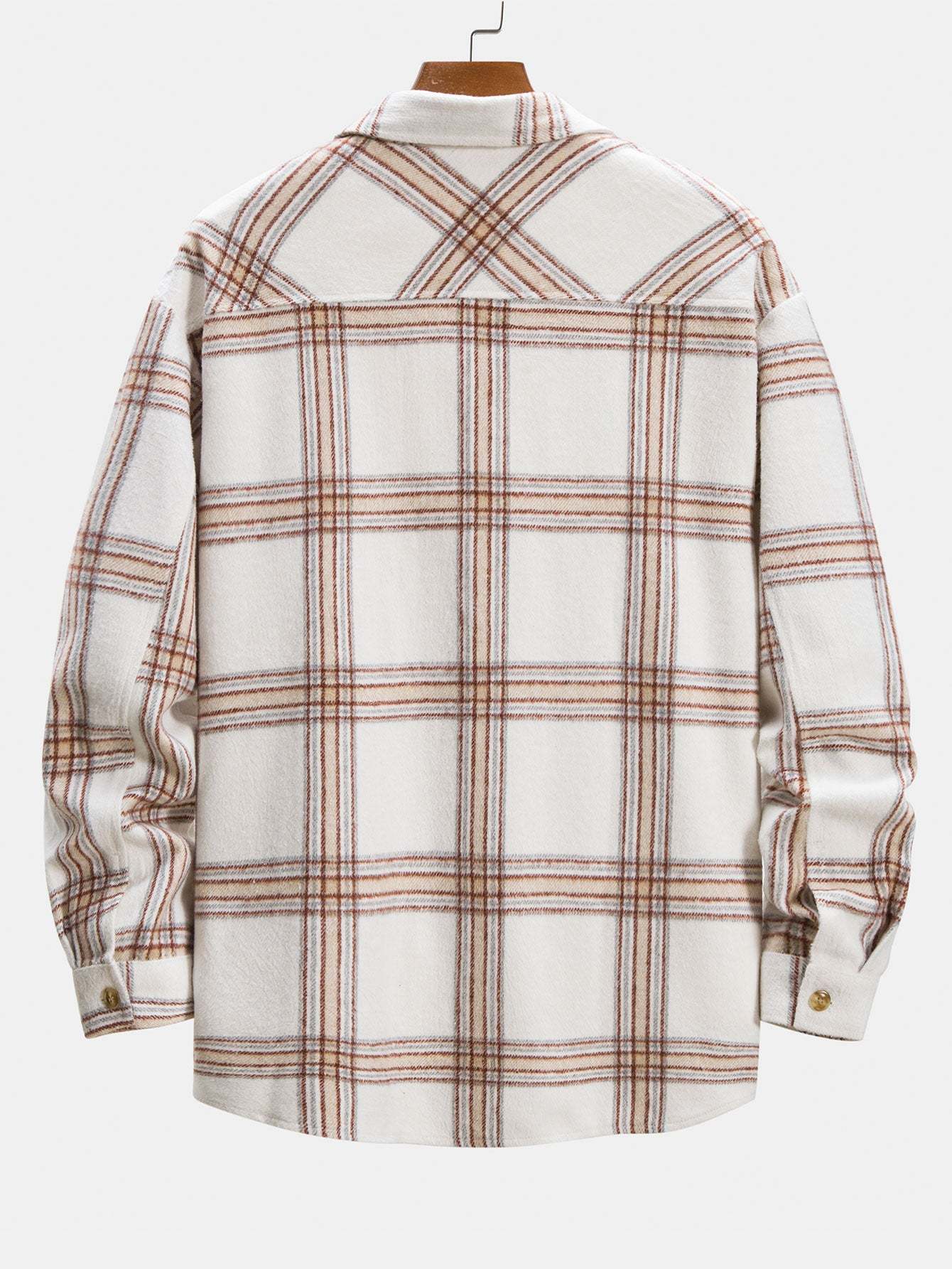 Flannel Plaid Overshirt With Pocket-Mitchell Shoes