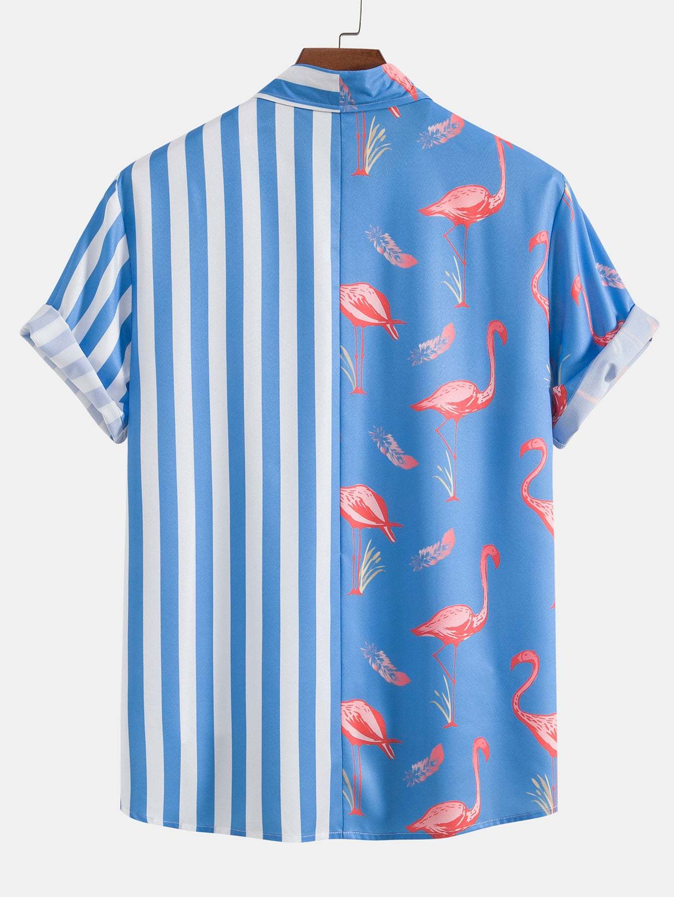 Flamingo Stripe Panel Shirt & Swim Shorts-Mitchell Shoes