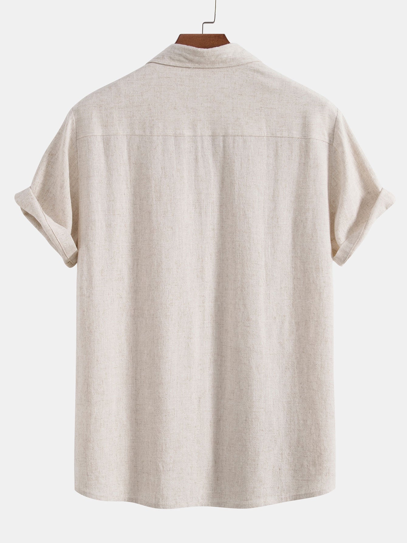 Linen Rayon Blend Button Up Shirt & Straight Leg Linen Pants-Mitchell Shoes