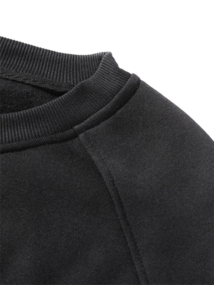 Basic Crew Neck Sweatshirt & Jogger Pants-Mitchell Shoes