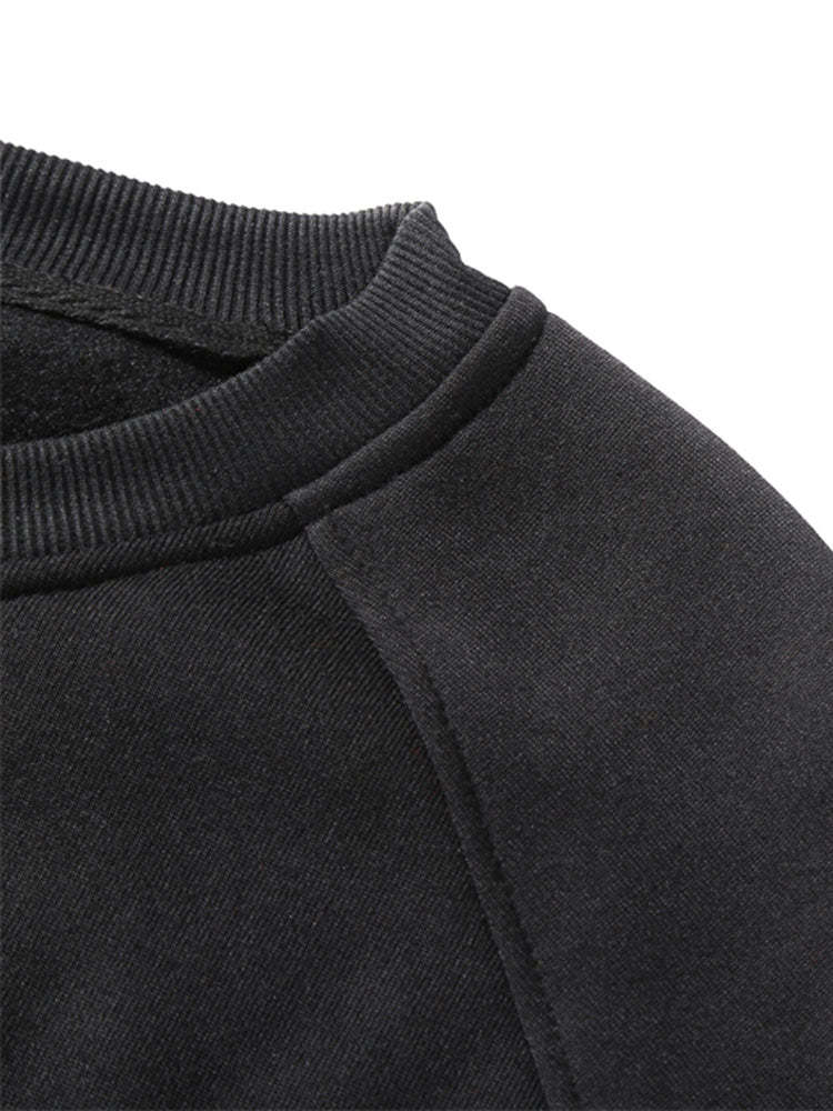 Basic Crew Neck Sweatshirt & Jogger Pants-Mitchell Shoes