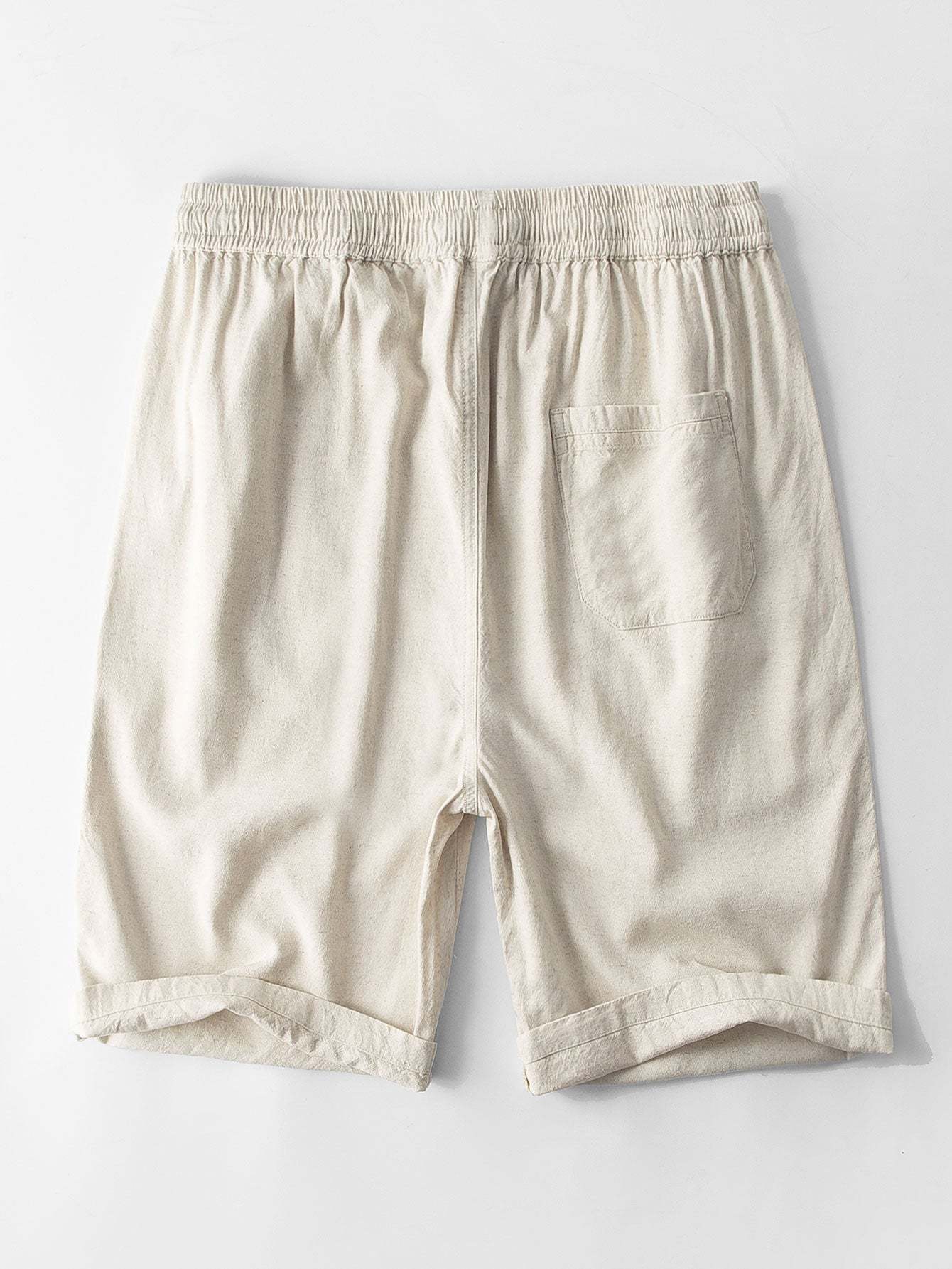 Cotton Blend Striped Cuban Shirt & Linen Cotton Blend 11" Shorts-Mitchell Shoes
