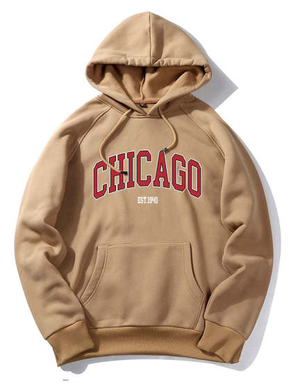 Chicago Letter Print Hoodie & Jogger Pants-Mitchell Shoes
