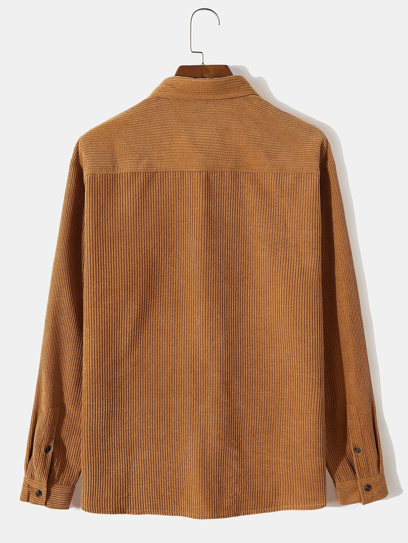 Long Sleeved Corduroy Button Up Shirt With Pockets-Mitchell Shoes
