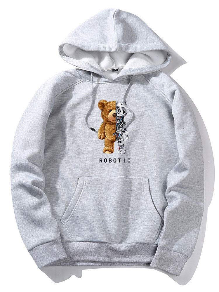 Robot Bear Graphic Hoodies & Jogger Pants-Mitchell Shoes