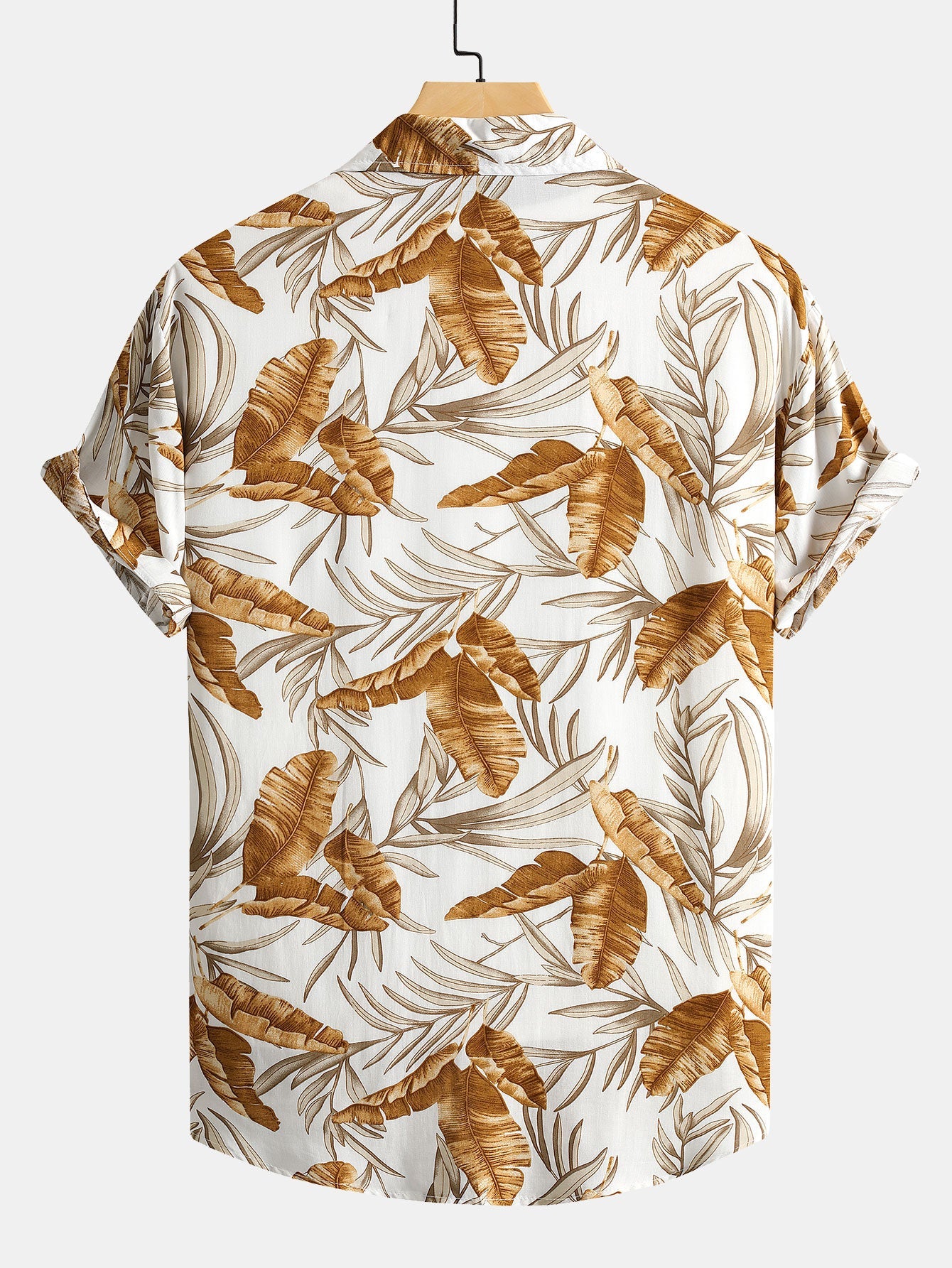 Viscose Tropical Print Button Up Shirt & Textured Cotton 5" Shorts-Mitchell Shoes