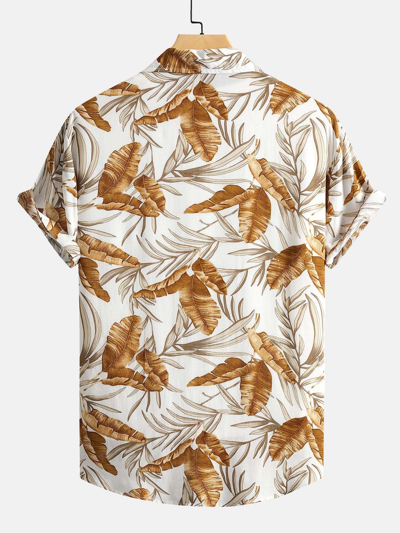 Viscose Tropical Print Button Up Shirt & Textured Cotton 5" Shorts-Mitchell Shoes