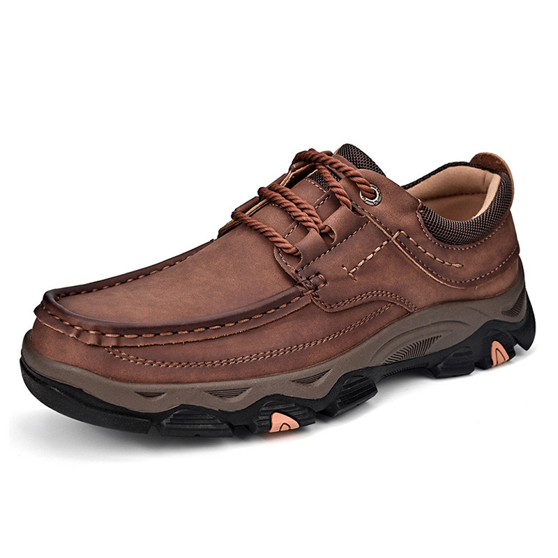 Men's Leather Casual Walking Outdoor Shoes