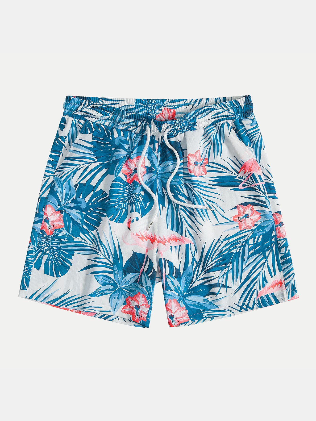 Flamingo Tropical Print Button Up Shirt & Shorts-Mitchell Shoes