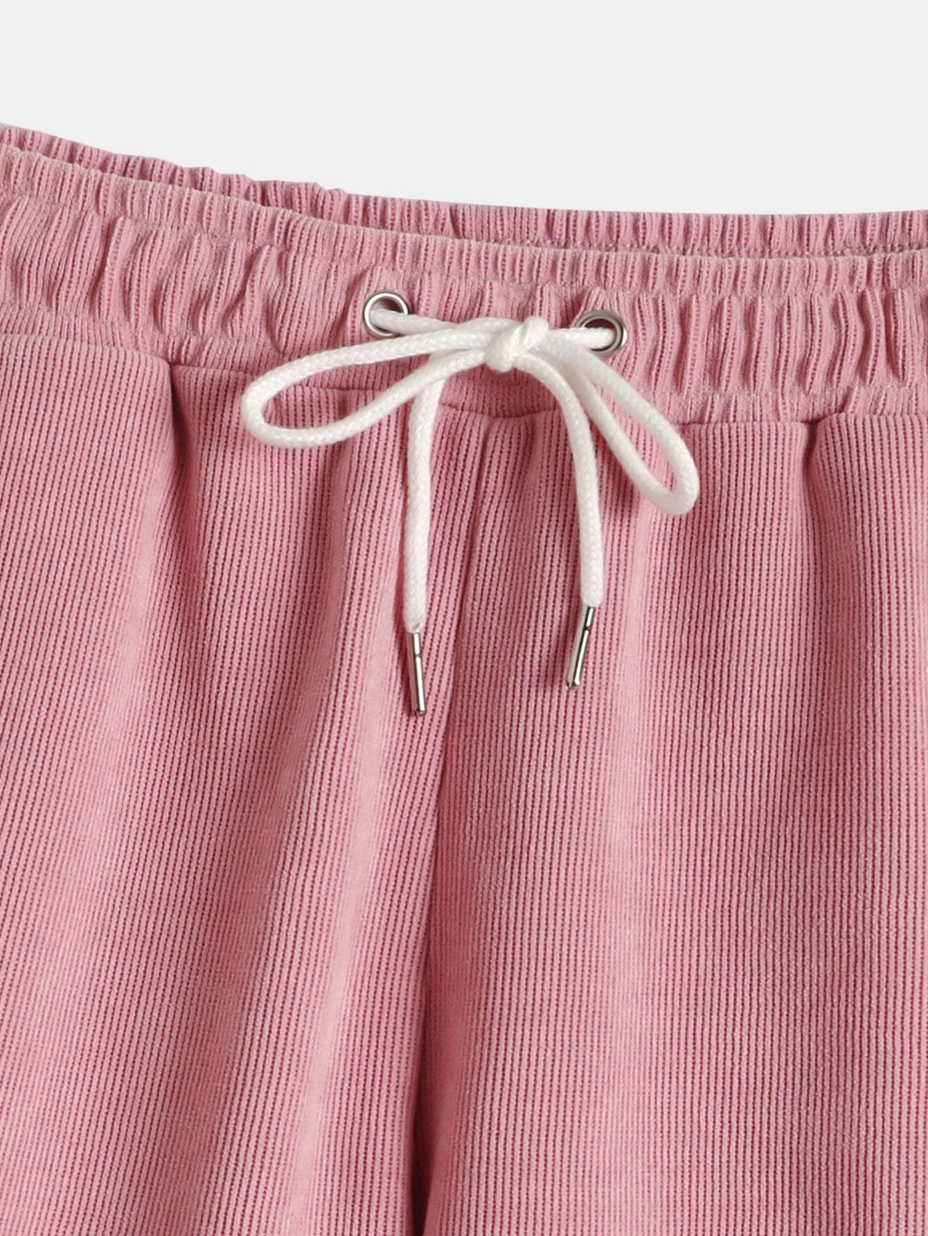 Dropped Shoulder Corduroy T-Shirt & Shorts-Mitchell Shoes