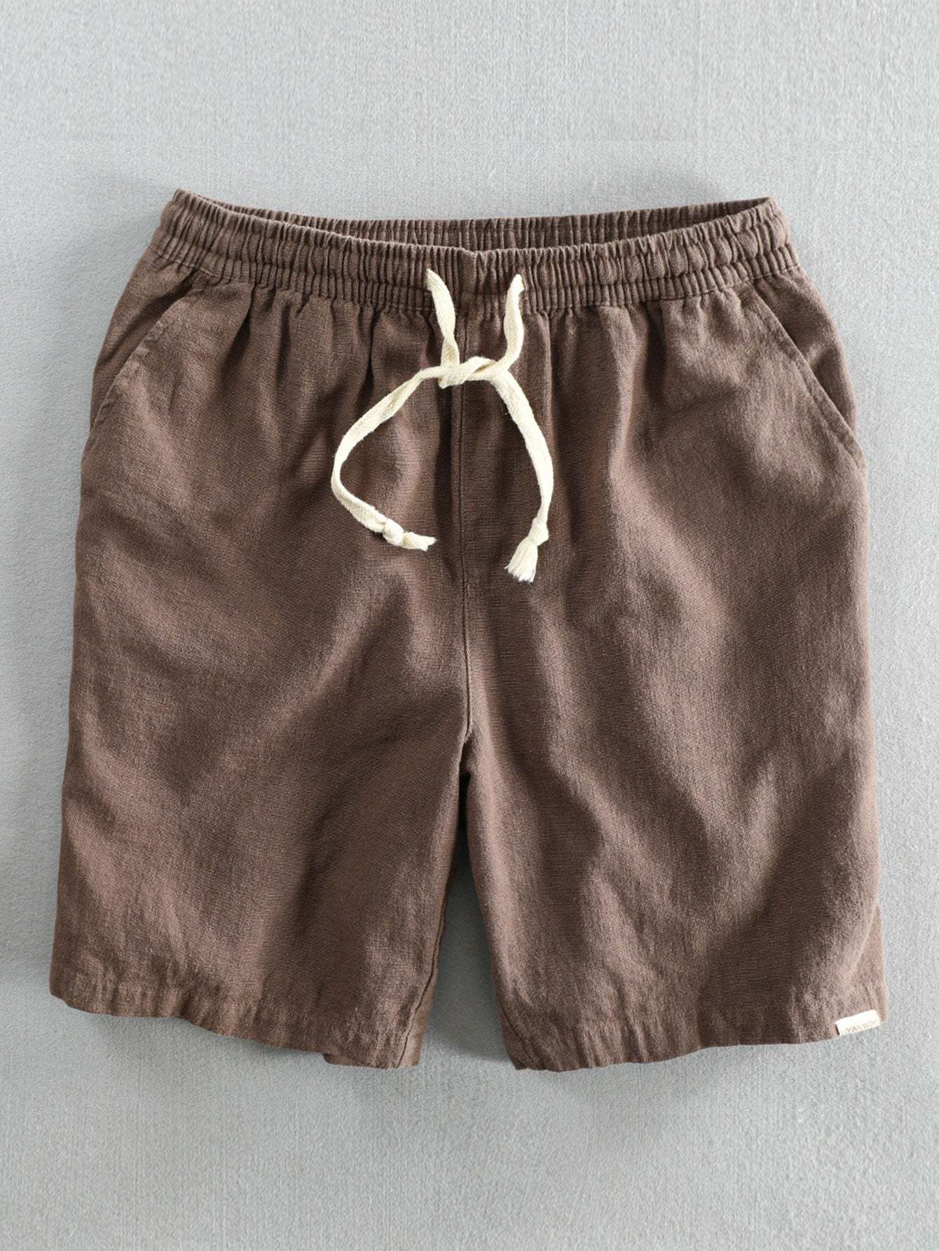 Linen Rayon Blend Cuban Shirt & Linen Cotton Blend Drawstring Shorts-Mitchell Shoes