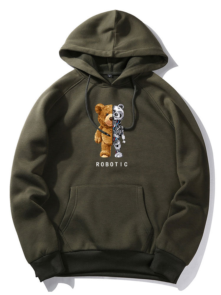 Robot Bear Graphic Hoodies & Jogger Pants-Mitchell Shoes