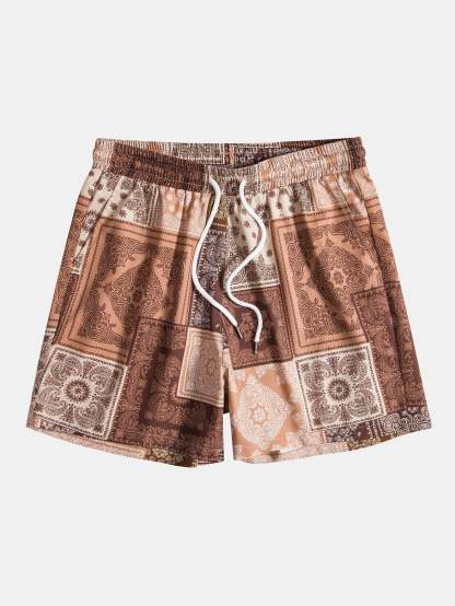 Paisley Patchwork Print Shirt & Shorts-Mitchell Shoes