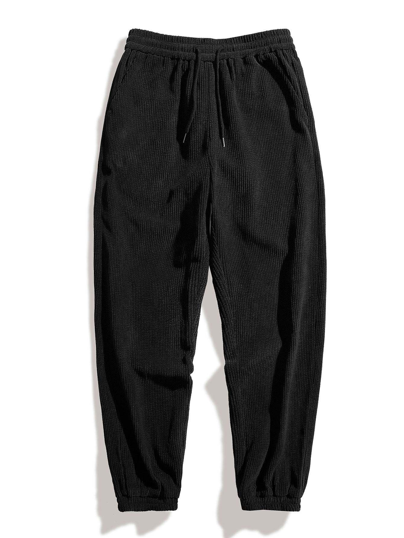 Corduroy Jacket With Pockets & Drawstring Corduroy Jogger Pants-Mitchell Shoes