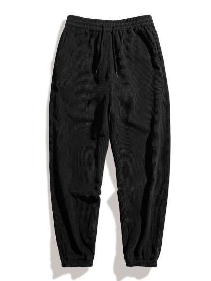 Corduroy Jacket With Pockets & Drawstring Corduroy Jogger Pants-Mitchell Shoes