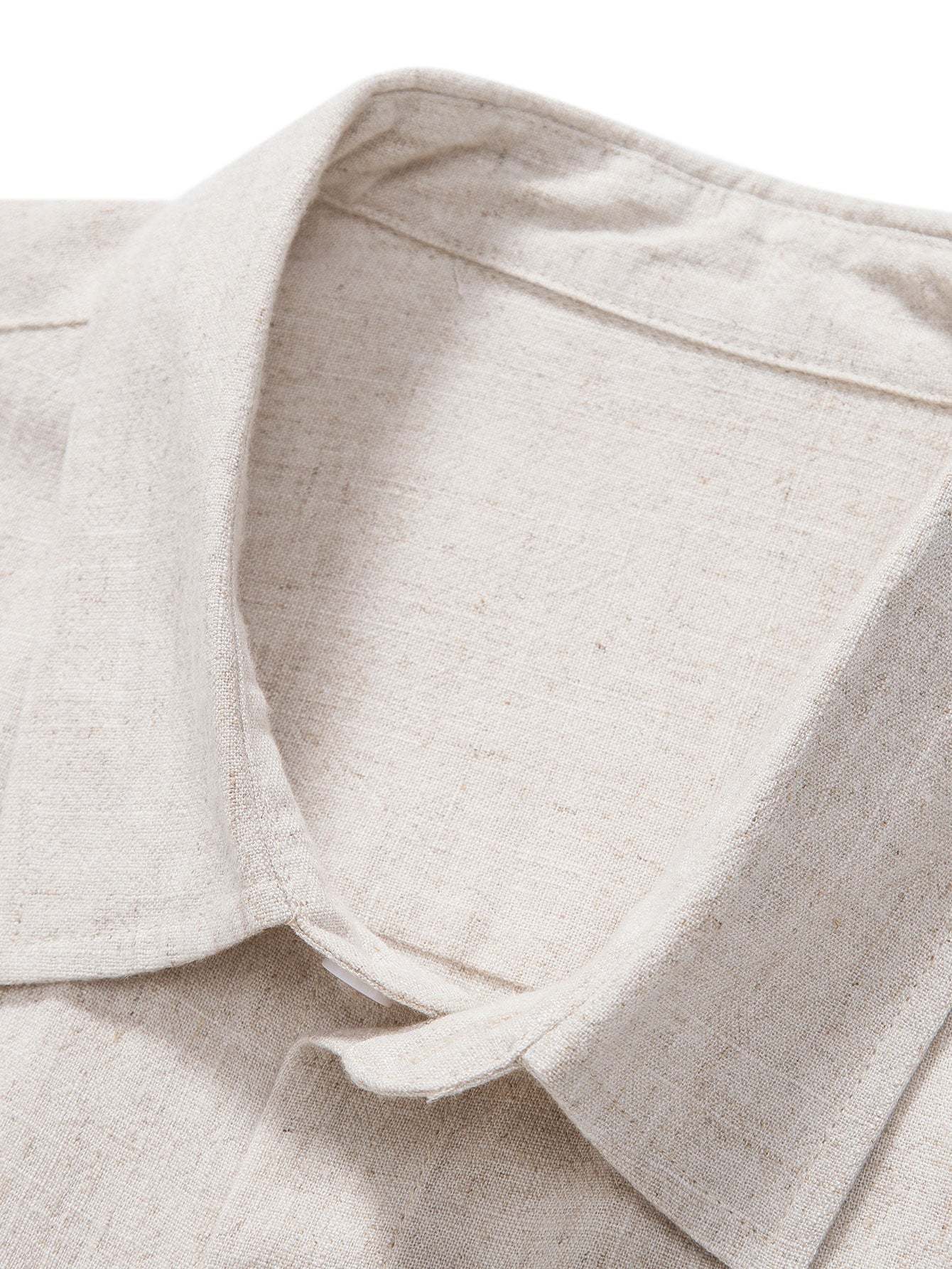 Linen Rayon Blend Button Up Shirt & Linen Cotton Blend Drawstring Shorts-Mitchell Shoes