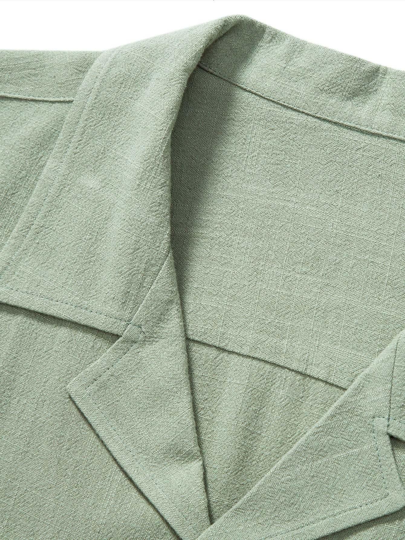 Linen Rayon Blend Cuban Shirt-Mitchell Shoes