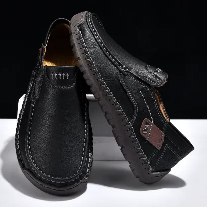 Mitchell Shoes Men's Handmade Genuine Leather Moccasins Wide Fit