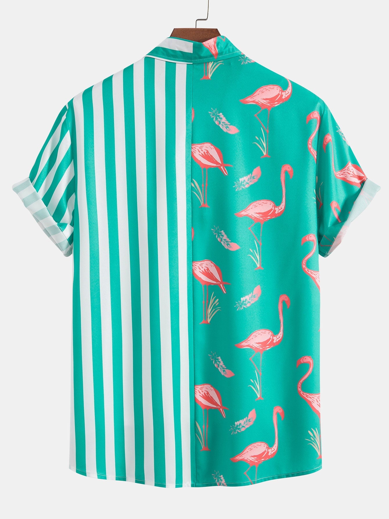 Flamingo Stripe Panel Shirt & Swim Shorts-Mitchell Shoes
