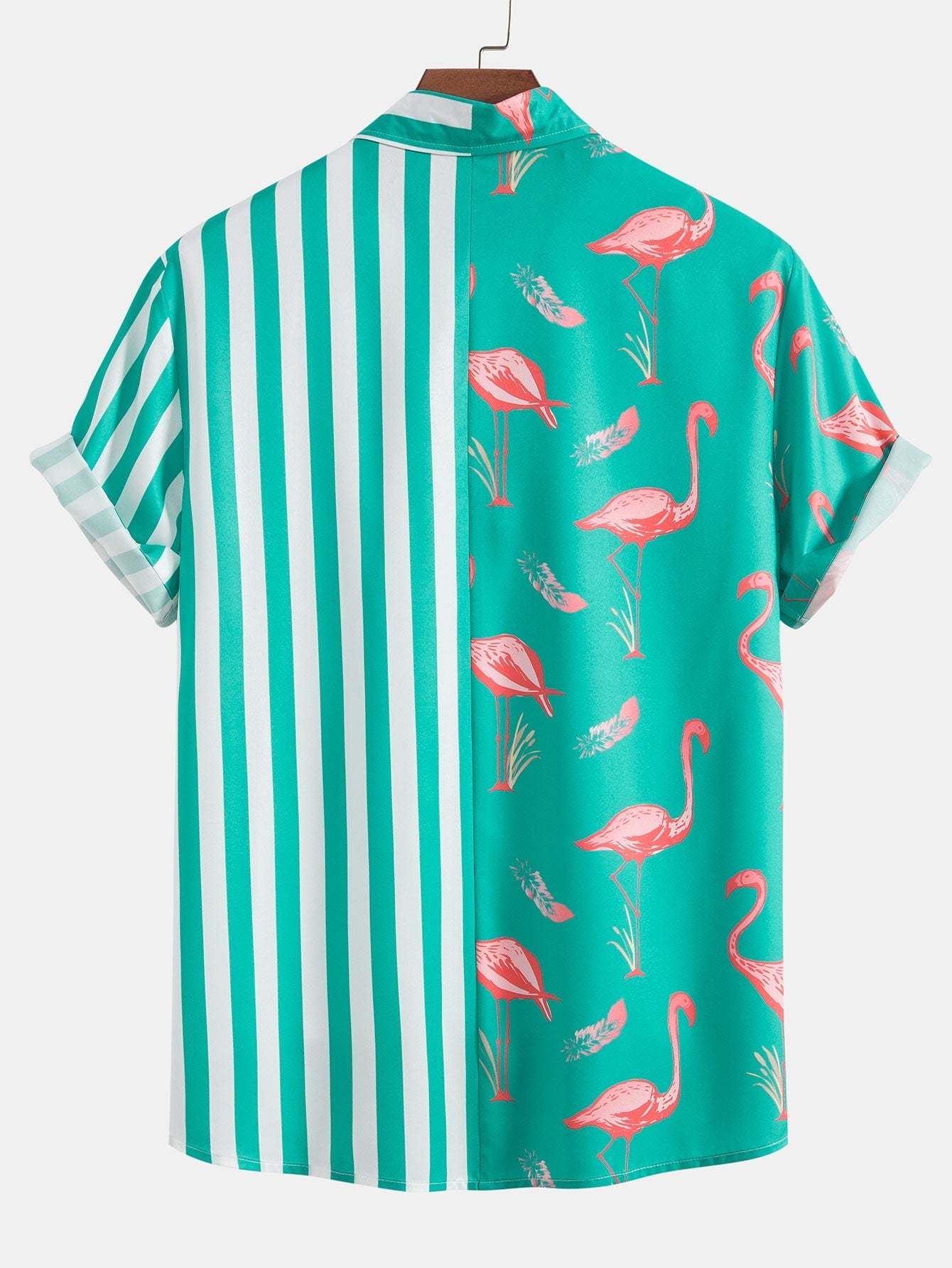 Flamingo Stripe Panel Shirt & Swim Shorts-Mitchell Shoes