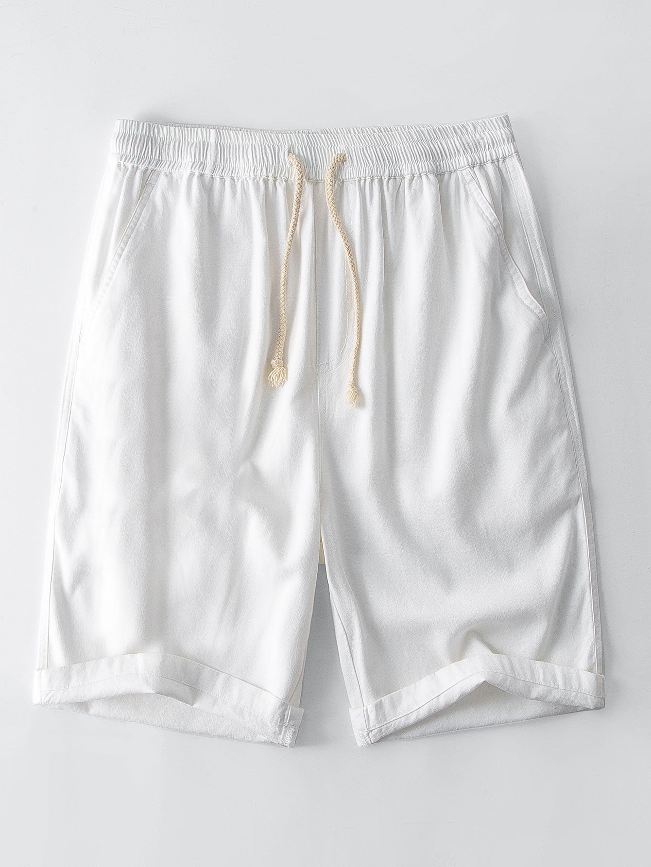 Cotton Blend Striped Cuban Shirt & Linen Cotton Blend 11" Shorts-Mitchell Shoes