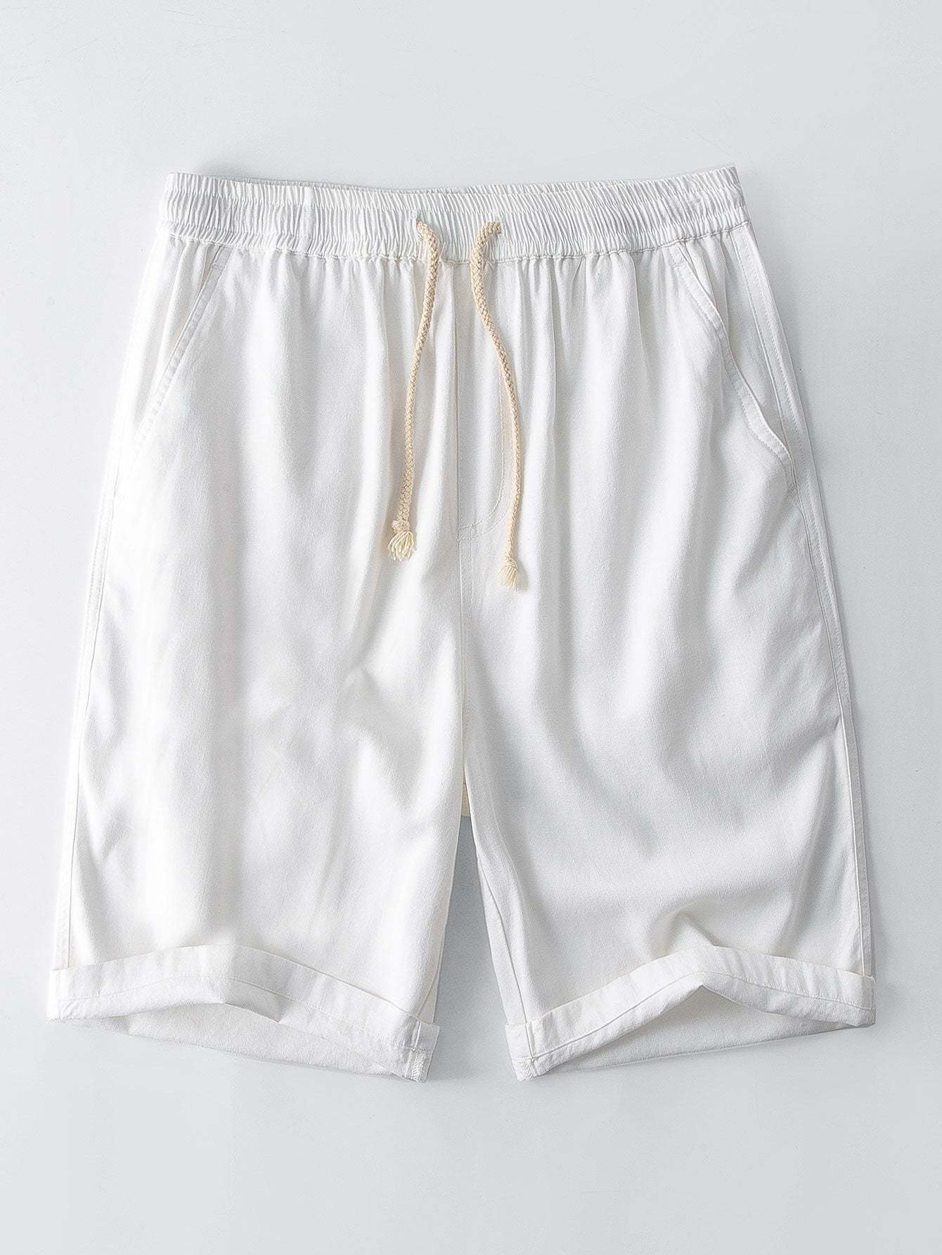 Cotton Blend Striped Cuban Shirt & Linen Cotton Blend 11" Shorts-Mitchell Shoes