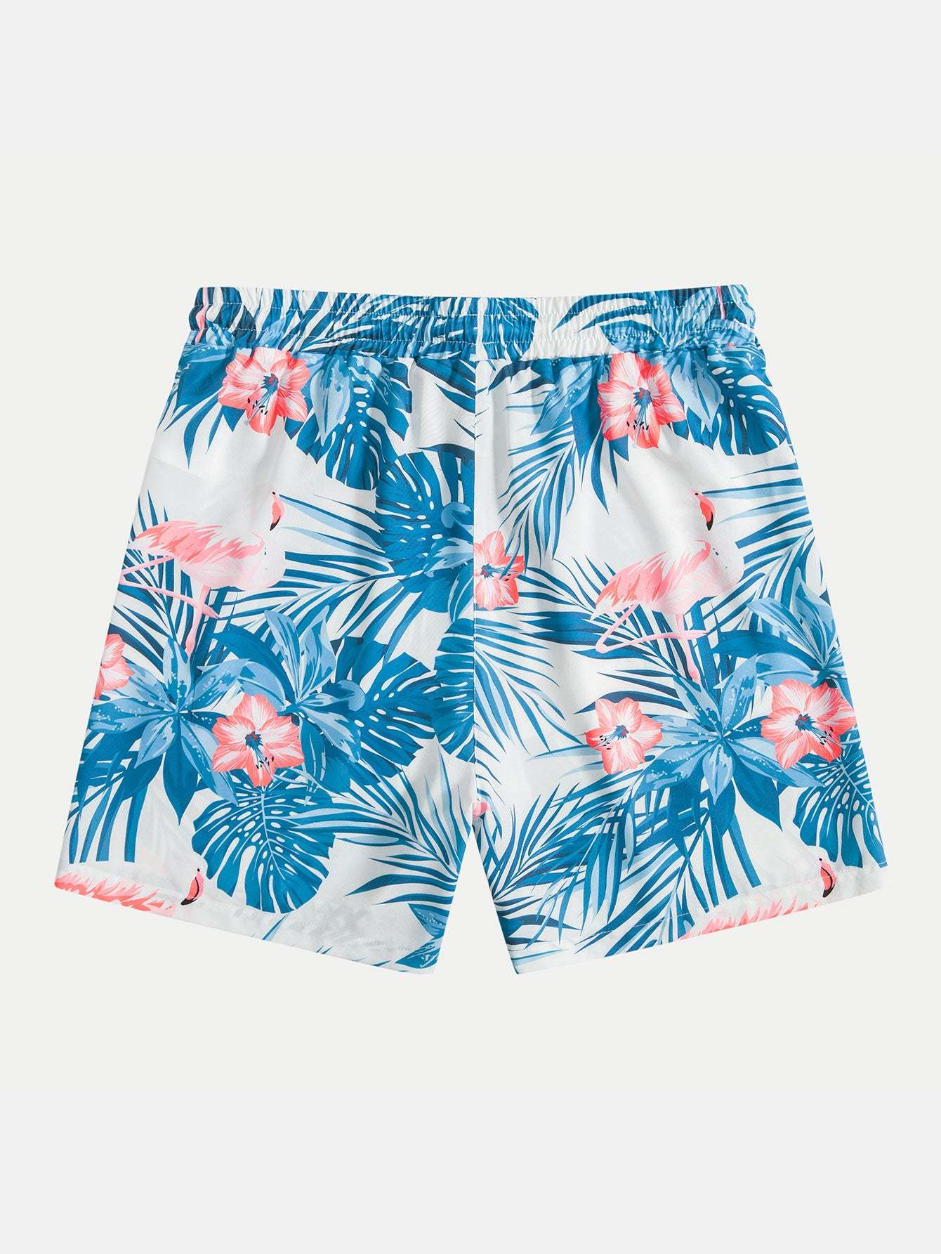Flamingo Tropical Print Button Up Shirt & Shorts-Mitchell Shoes