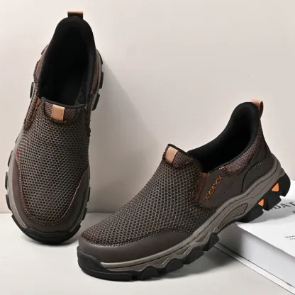 Mitchell Shoes Men's Hands-Free Slip-On Breathable Knit Mesh