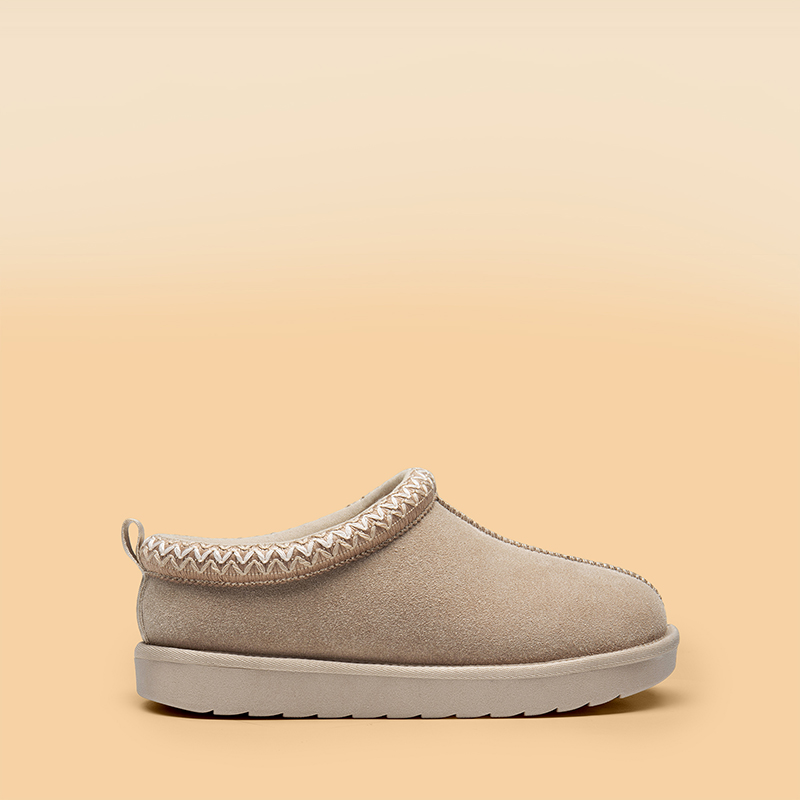 Embroidered Trim Cozy Fuzzy Lined Slippers