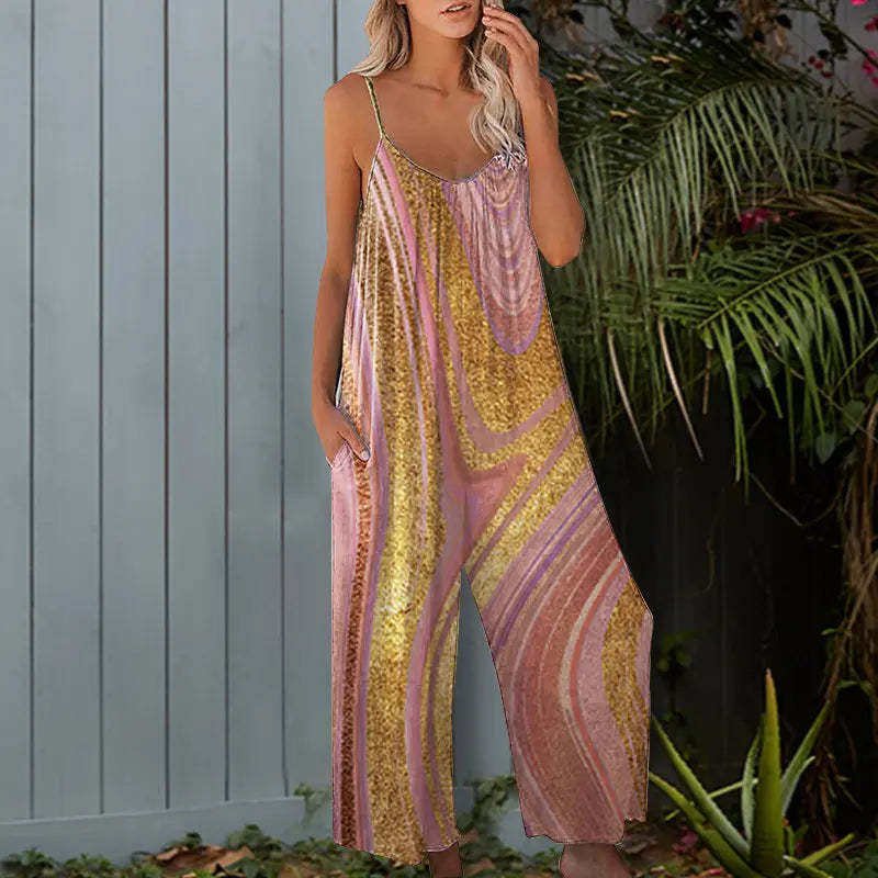 ✨✨Plus Size Women Fashion Wide Leg Suspender Jumpsuit with Pockets Curvy Overalls 【Super Stretchy】【Plus Size S-5XL】