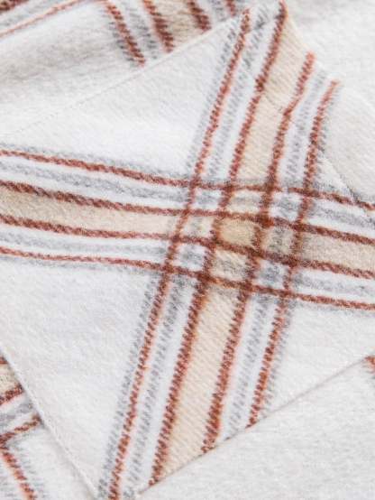 Flannel Plaid Overshirt With Pocket-Mitchell Shoes
