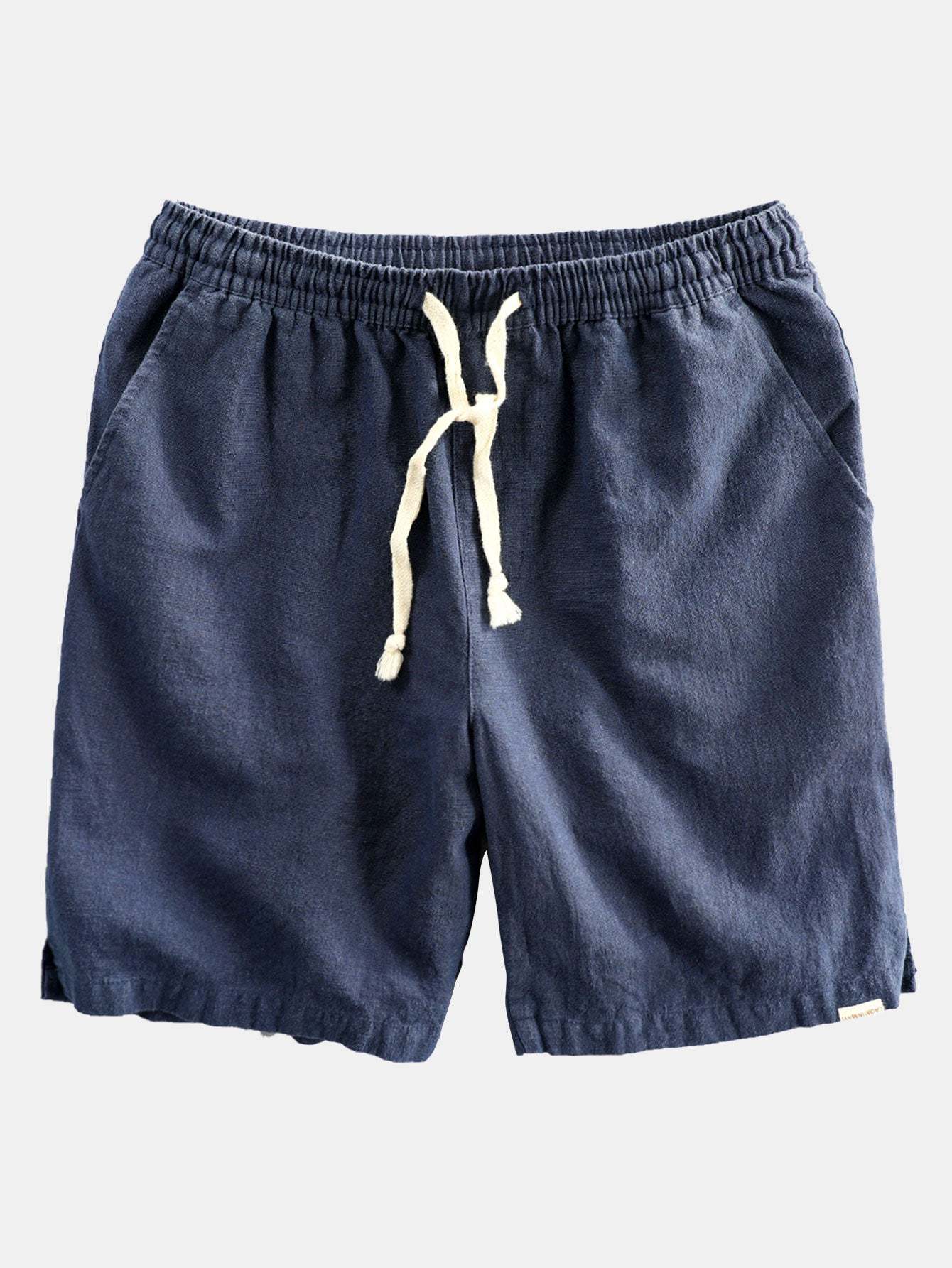 Linen Rayon Blend Button Up Shirt & Linen Cotton Blend Drawstring Shorts-Mitchell Shoes
