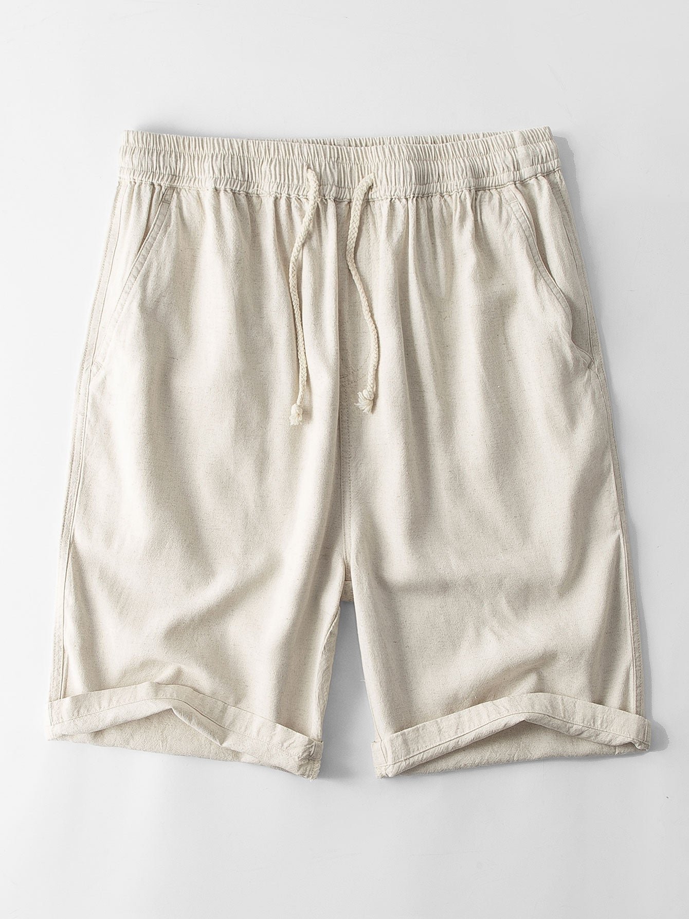 Cotton Blend Striped Cuban Shirt & Linen Cotton Blend 11" Shorts-Mitchell Shoes