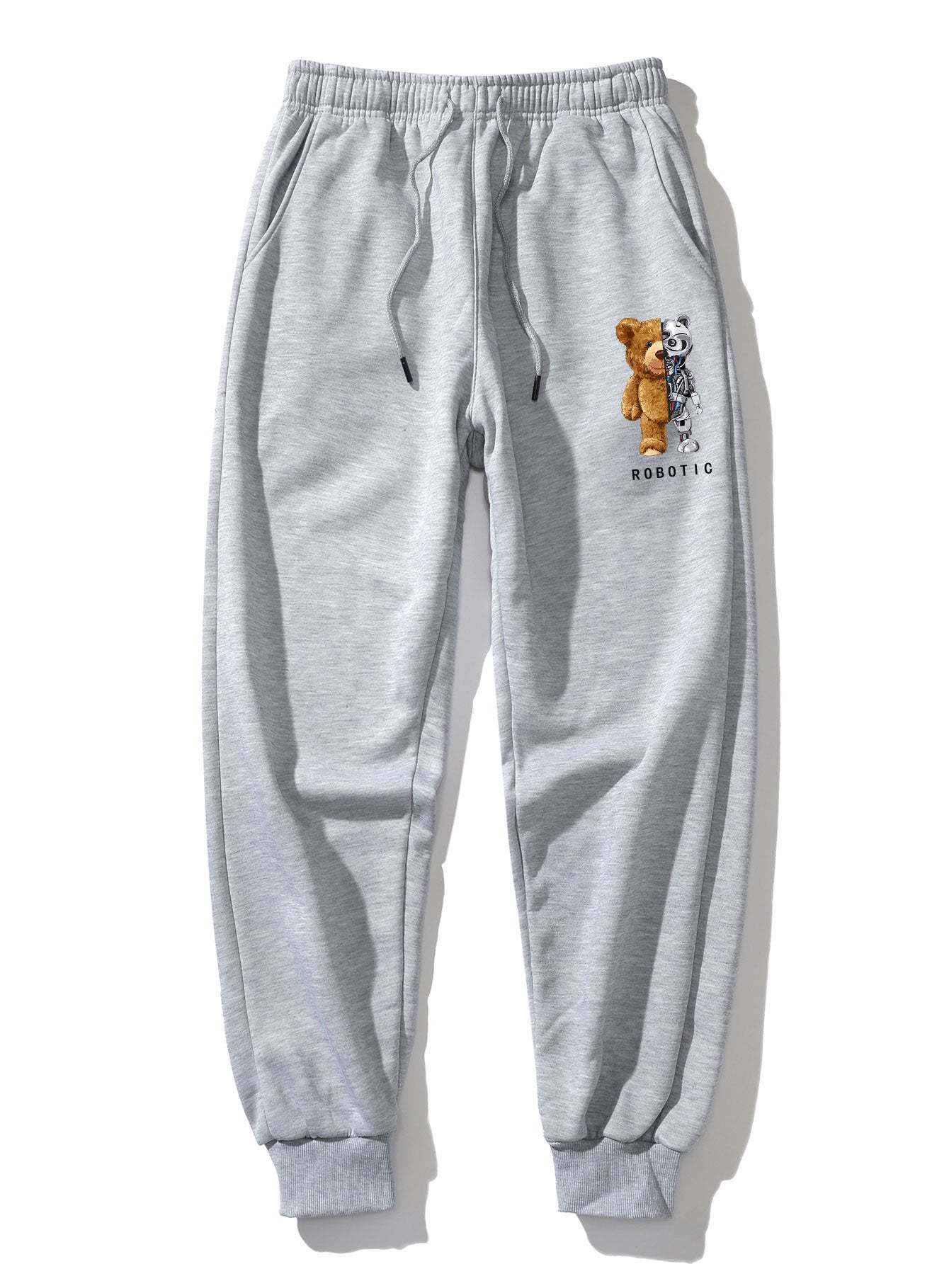 Robot Bear Graphic Hoodies & Jogger Pants-Mitchell Shoes