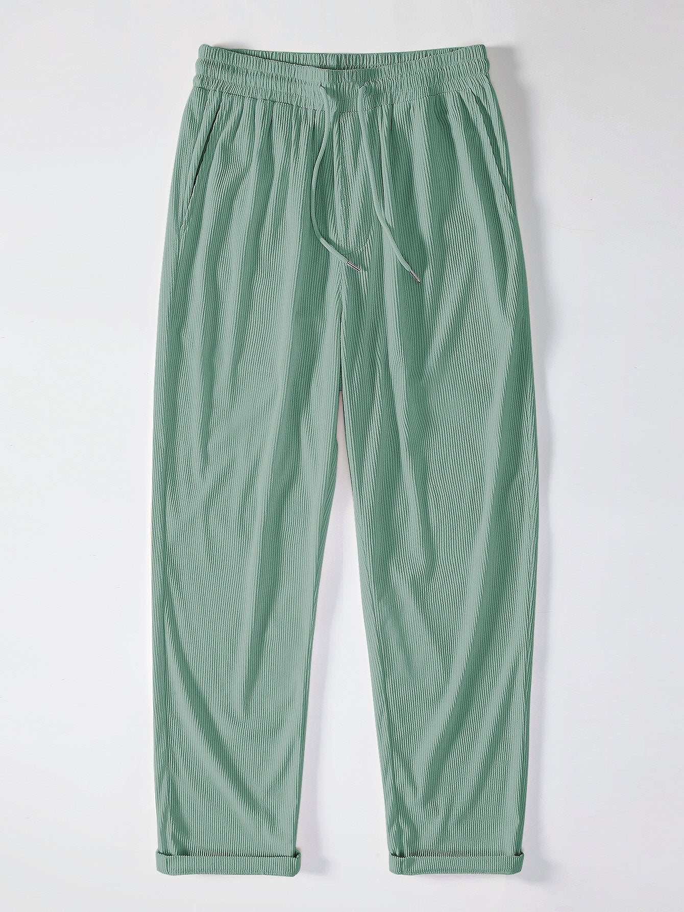 Corduroy Button Up Short Sleeved Shirt & Straight Leg Corduroy Pants-Mitchell Shoes