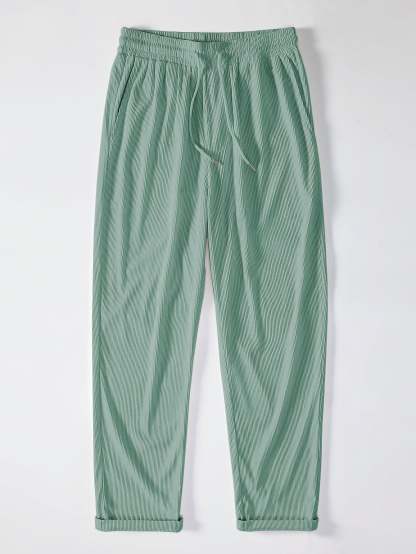 Corduroy Button Up Short Sleeved Shirt & Straight Leg Corduroy Pants-Mitchell Shoes