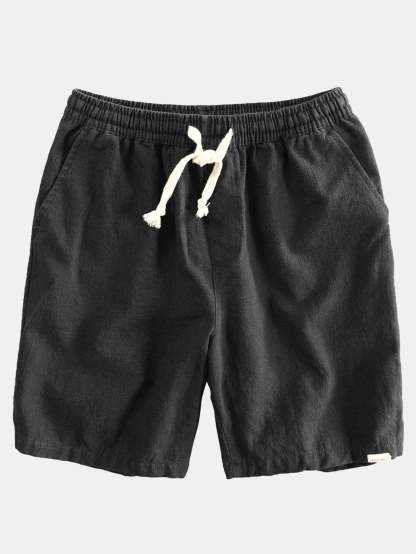 Elephant Geometric Print Shirt & Linen Cotton Blend Drawstring Shorts-Mitchell Shoes