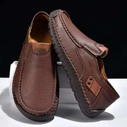 Mitchell Shoes Men's Handmade Genuine Leather Moccasins Wide Fit
